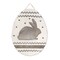 Melrose 15" White and Gray Bunny Rabbit Egg Shaped Easter Plaque